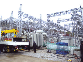 한전 신안지점이 보유하고 있는 비상발전기